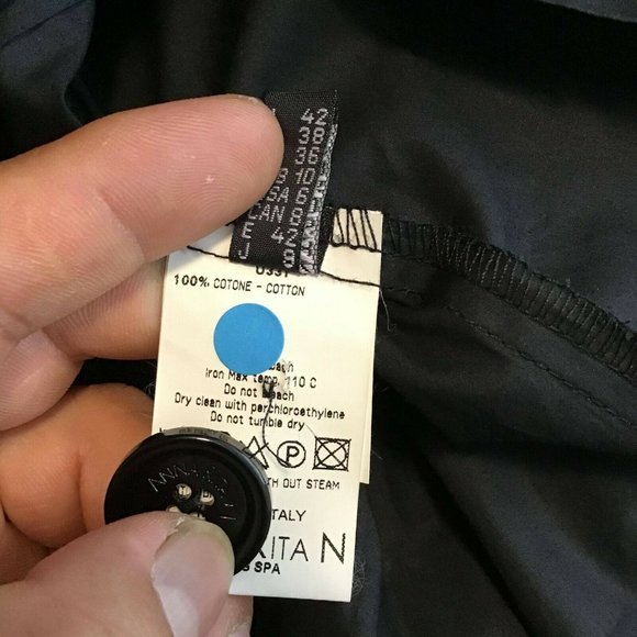 ANNARITA N Women's Black Classic Long Sleeve Button Up Casual Shirt Size 6 - Picture 10 of 11